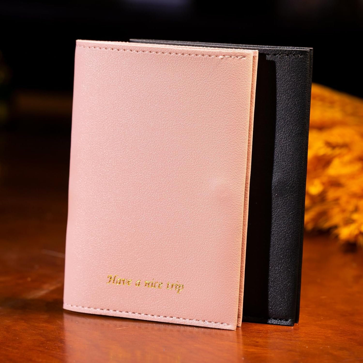 Passport Holder for Travel Passport Wallet Cover Case for Women, Travel Wallet Essentials for Men and Family Pink &Black - Image 4