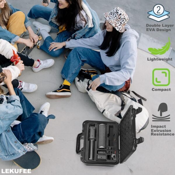 Lekufee Waterproof Hard Case Compatible with DJI Osmo Pocket 2/DJI Pocket 2 Camera and Accessories(Case Only) - Image 5