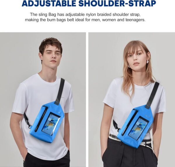 WILD HEART Waterproof Chest Sling Bag Pouch Fashion Diving Swimming Pool Beach Underwater Pouch Case Fully Waterproof Sea Fishing Diving Large Capacity Lightweight Bag - Image 4