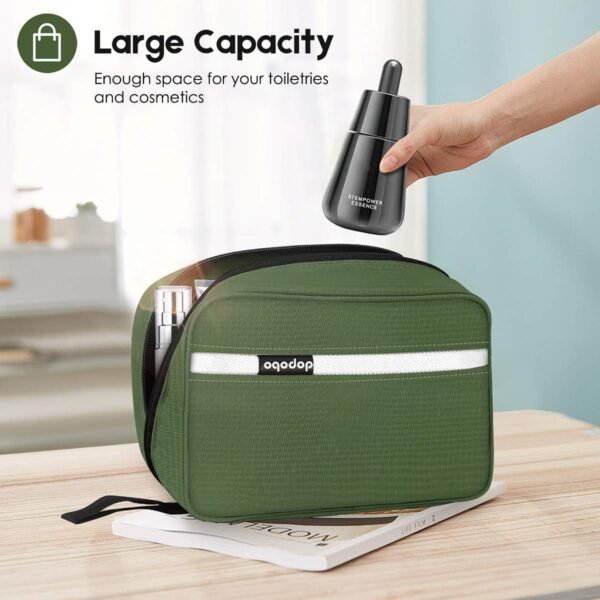 dopobo Travel Toiletry Bag for Women, Dopp Kit for Men, Waterproof Makeup Bag Shaving Bag with Hanging Hook, Portable Toiletry Organizer for Traveling and Camping - Image 2