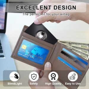 2Pack Airtag Wallet Holder, Ultra Thin (0.1″) Airtag Wallet Card Case Cover, Light Apple Airtag Card Holder for Luggage, Badge, Bags, Air Tag Case Accessories