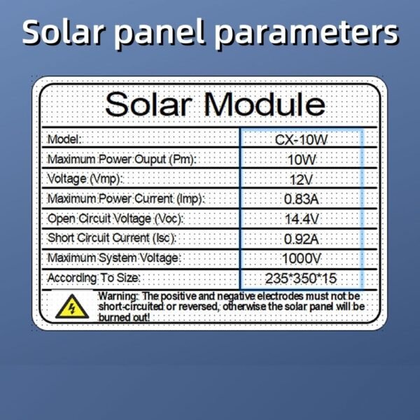 12V Solar Panel with 6 Optional Adapter Plugs,10W Solar Panel Battery Charger Portable for Vehicle Gate Opener Electrical Fence Chicken Coop Lawn Tractor Boat - Image 4