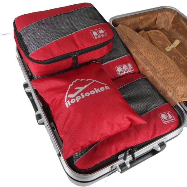5 Set Packing Cubes for Travel Large Suitcase Luggage Organizer Bags Travel Accessories Vacation 4 Cubes 1 Laundry Pouch Bag - Image 4