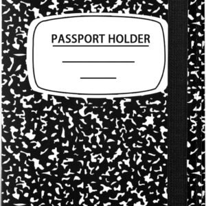 Cute Passport Holder and Holder Combo Passport Cover with Compatible Wallet Credit Card Protector RFID Blocking Women Men (Black)