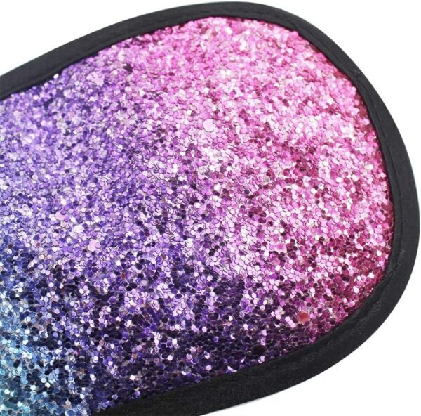 Glitter Rainbow Sequin Sleeping Eye Mask Cover Cute Blindfold Soft Silky Sleep Aid Eyeshade for Women Girls Kids Traveling - Image 6