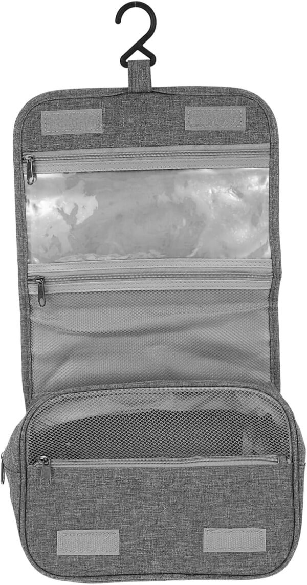 Garneck Hanging Toiletry Bag for Travel Small Polyester Wash Bag with Design Compact Cosmetic Organizer for Men and Women Space Saving Storage Pouch for Camping and Trips