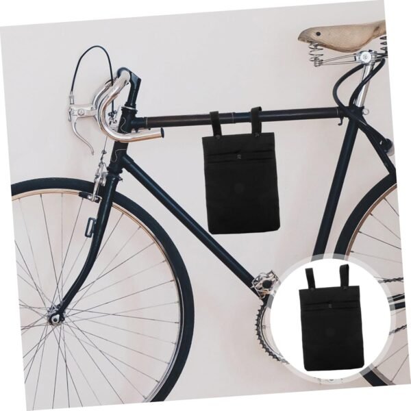Toyvian Large Bike Handlebar Bag with Front Hanging Design Wear Resistant Storage Pouch for Electric and Mountain Bikes Lightweight with High Capacity for Phone Wallet Keys and Tools - Image 3