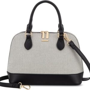 LOVEVOOK Purse for Women Small Crossbody Bags Classic Double Zip Top Handle Dome Satchel Bag