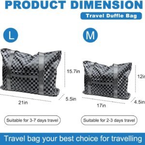 Duffle Bag For Travel,Travel Essentials Sport Gym Bag,Waterproof Weekenderbag Carry On Tote Bags,With Trolley Sleeve (Medium)
