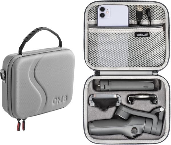Osmo Mobile 6 Case, Waterproof Portable Storage Bag for DJI Osmo Mobile 6 with Shoulder Strap for Gimbal Stabilizer, Compatible with Smartphone Accessories