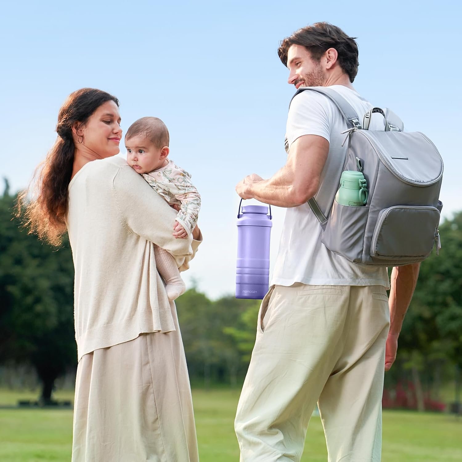 Momcozy 22oz Portable Breast Milk Cooler for Outdoor, Life Saver with 360° Total Cooling for 24 Hours, Larger Capacity Travel Breastmilk Chiller with 2pcs Baby Bottles for Breastmilk Storage, Purple - Image 9