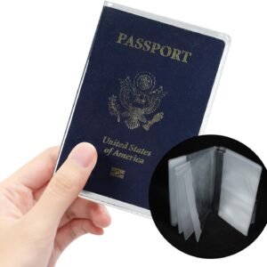 10 Pack Clear Passport Cover, Plastic Passport Protector Waterproof Passports Cover Vinyl ID Card Protector Case Travel Document Organizer