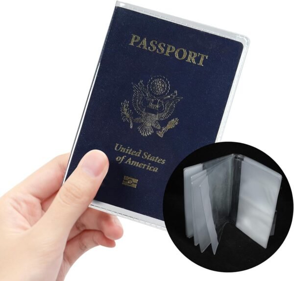 10 Pack Clear Passport Cover, Plastic Passport Protector Waterproof Passports Cover Vinyl ID Card Protector Case Travel Document Organizer - Image 2