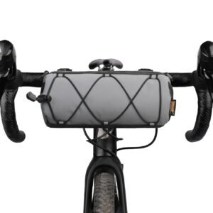 Rhinowalk Bike Handlebar Bag, Bicycle Front Bag Frame Storage Roll Bag Mountain Road Bikes Commuter Shoulder Bag Professional Cycling Accessories