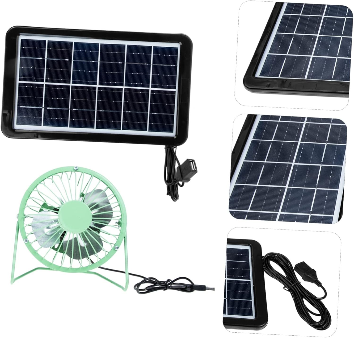 Solar-powered Portable Fan -powered Desk Fan for Outdoor for Office Random - Image 9