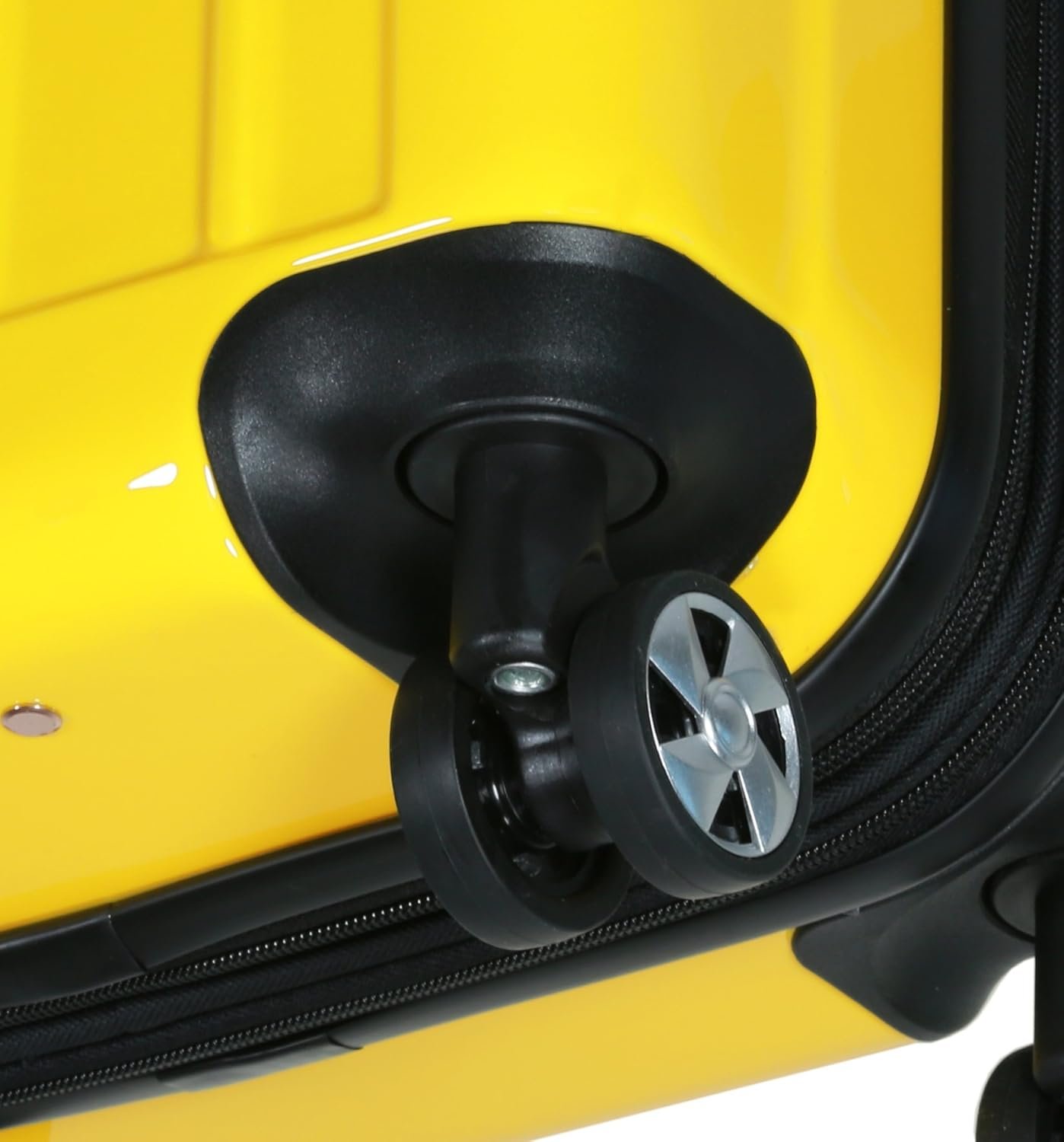 World Traveler Contour Hardside Expandable Spinner Luggage, Yellow, 24-inch - Image 7