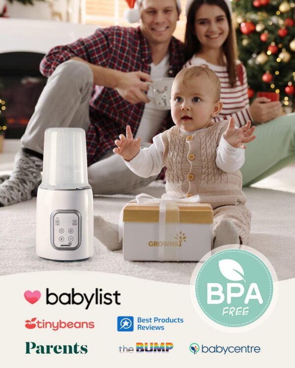 Bottle Warmer, GROWNSY 8-in-1 Fast Baby Milk Warmer with Timer for Breastmilk or Formula, Accurate Temperature Control, with Defrost, Sterili-zing, Keep, Heat Baby Food Jars Function - Image 6