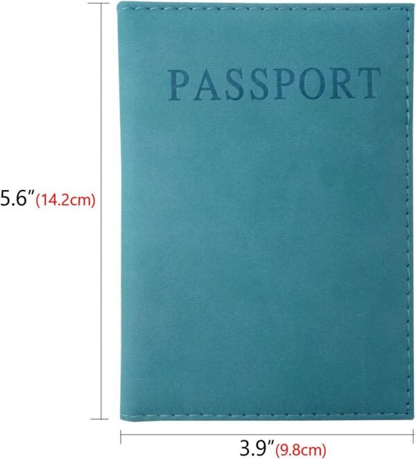 Honbay 2PCS Artificial Leather Passport Holder Cover Passport Case for Men and Women - Image 4