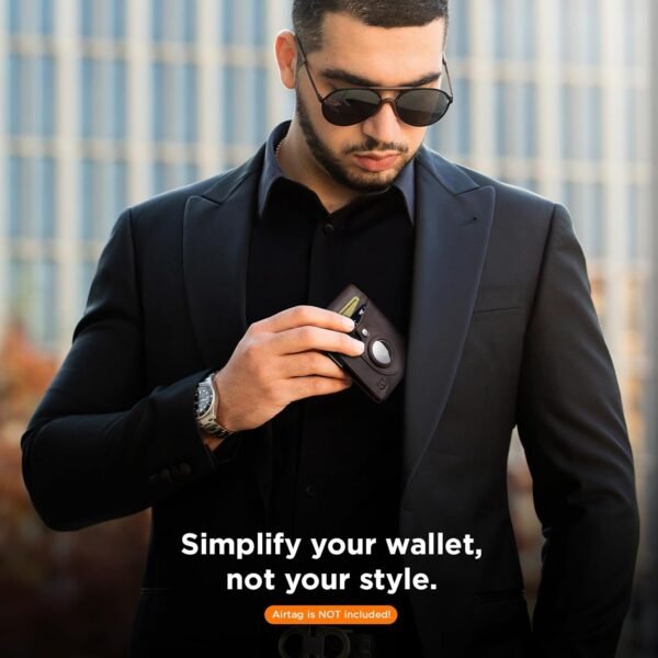 SERMAN BRANDS Money Clip Wallet - Mens Wallets slim Front Pocket RFID Blocking Card Holder Minimalist Mini Bifold - Image 2