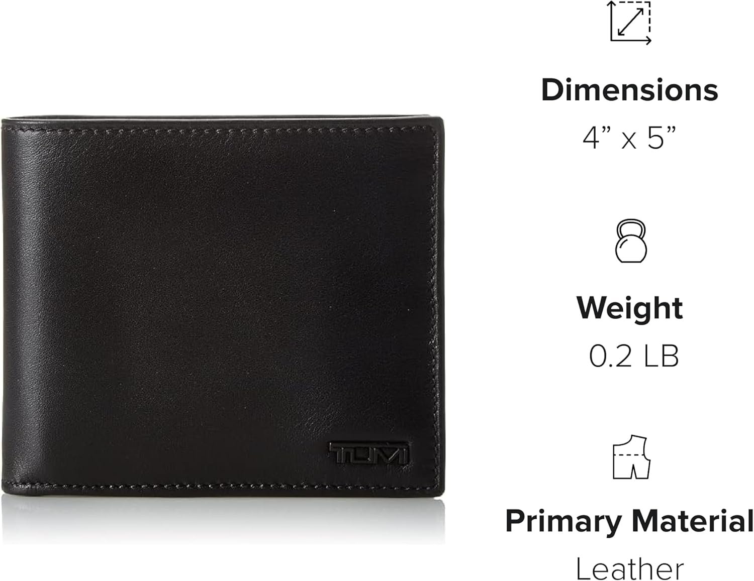 TUMI - Delta Global Center Flip ID Passcase - Bifold Leather Wallet - RFID Blocking Accessory - Multiple Card Slots - 4" x 5" - Black - Image 8