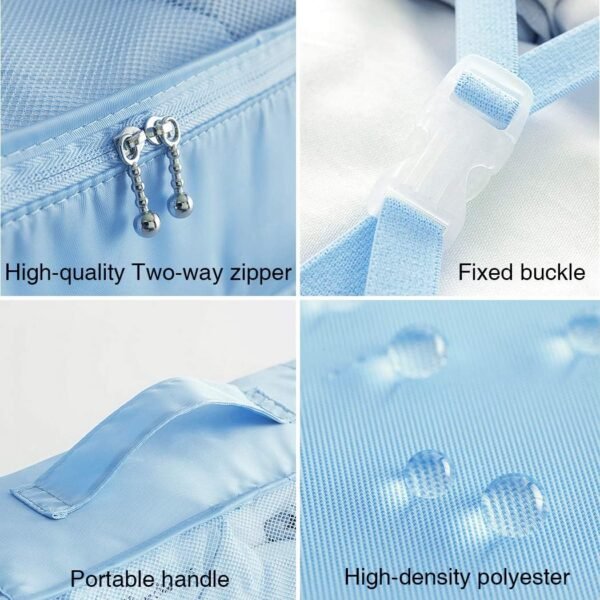 Travel Packing Cubes 8 Pcs Set, Luggage Packing Organizers with Shoe Bag and Toiletry Bag - Image 7