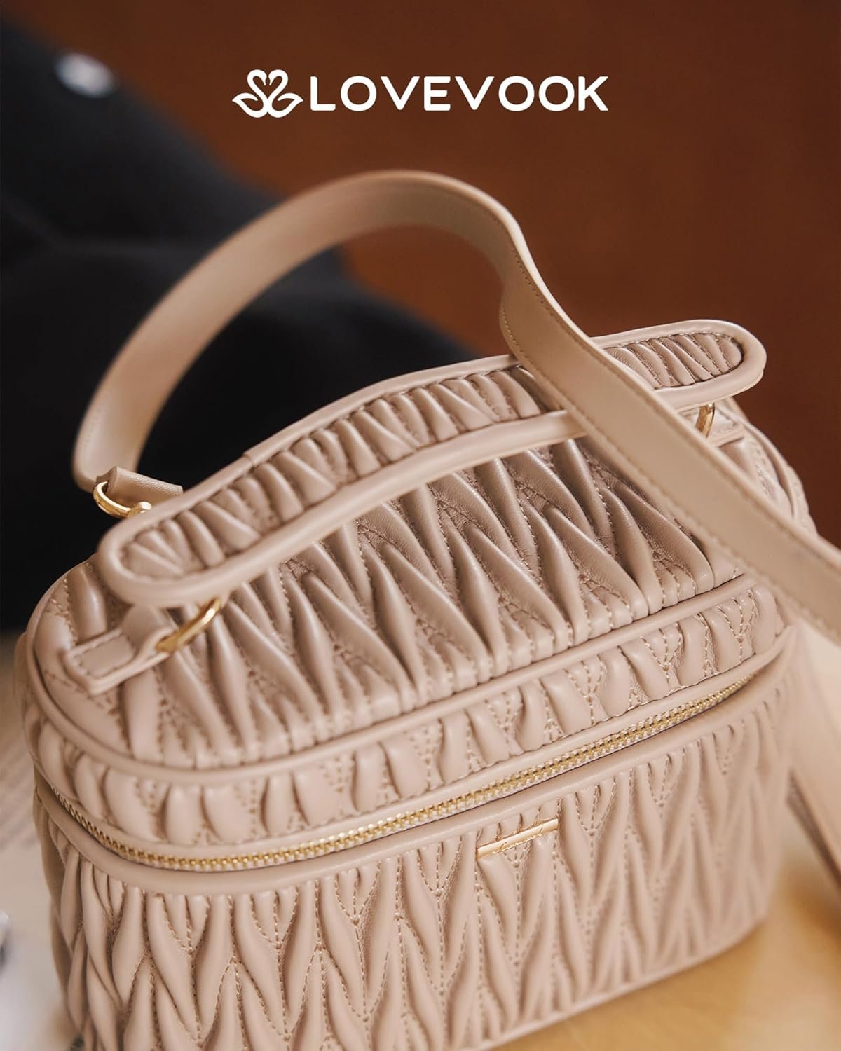 LOVEVOOK Crossbody Bags for Women, Quilted Crossbody Purses for Women, Small Shoulder Handbags for Daily, Work, Travel, Gifts - Image 7