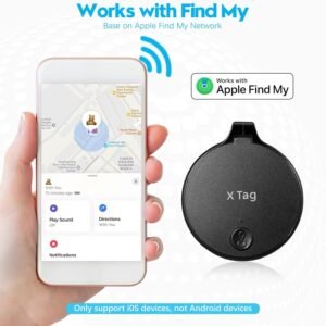 Air Tags-2 Pack: Item Finder for Apple Find My (iOS only) APP Tracker Tag, Used Together with Item Finder Tracker, Track Your Luggage, Keys, Backpack, Purse, Pets and Not for Android