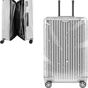 Yotako Upgraded Zippered Clear PVC Suitcase Cover, 28 Inch Luggage Covers for Suitcase Luggage Protector Cover 28”