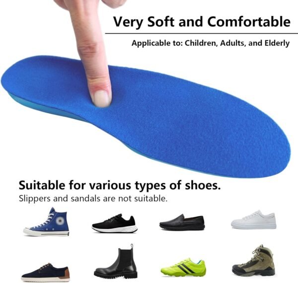 Insoles for Airtag Hidden Holder, Tracker Devise Case for Kids, Adults and Elderly, Comfortable Inserts for Shoes, Blue (175-190mm) - Image 3