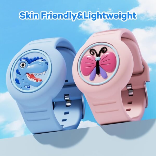 for Airtag Bracelets for Kids Waterproof - (4 Pack) Soft Silicone Air Tag Hidden Wristband, Lightweight GPS Tracker Compatible with Apple AirTag Watch Band for Child Cartoon - Image 4