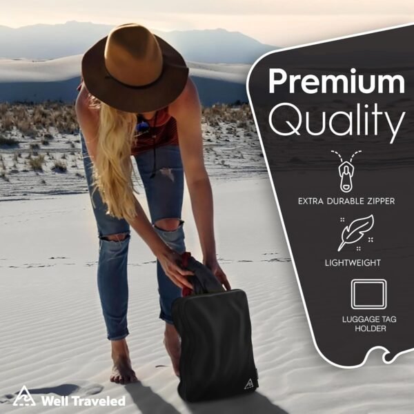 8 Set/4 Set Deluxe Compression Packing Cubes Travel - Maximize Space In Luggage With Patented HybridMax Double Capacity Design, Luxury Compressible Packing Cubes For Travel, Large, Small, & Medium - Image 2