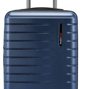 Traveler’s Choice Archer Polycarbonate Hardside Spinner Luggage Set, Blue, Carry-On 21-Inch, Tie Down Straps