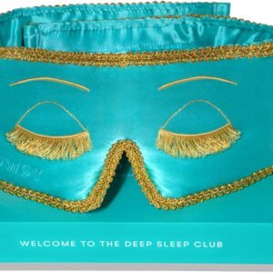 DROWSY Breakfast at Drowsy Silk Sleep Mask – 100% Pure Mulberry Silk, Total Blackout, Ultra-Soft & Skin Hydrating for Beauty Sleep & Relaxation, Fully Adjustable