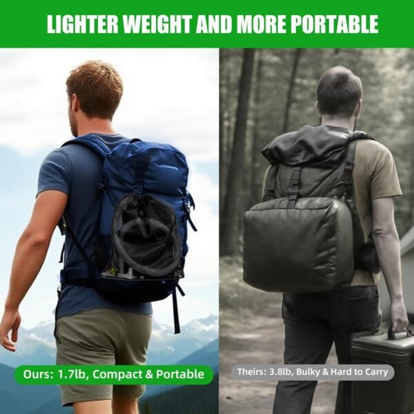 Portable Shower Base, 32"x32"x4" Foldable Camping Shower Pan with Upgraded Detachable Drain Pipe and Mesh Bag, Collapsible Shower Basin for Outdoor, Tent, RV, Beach, Shower Stall Enclosures, Indoor - Image 6