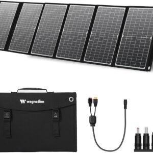 100 Watt Portable Solar Panel, Foldable Solar Panel Charger with Kickstands, QC3.0 USB-A USB-C & DC Output for Phone/Power Station, IP65 Waterproof for Camping Backpacking Hiking RV Blackout