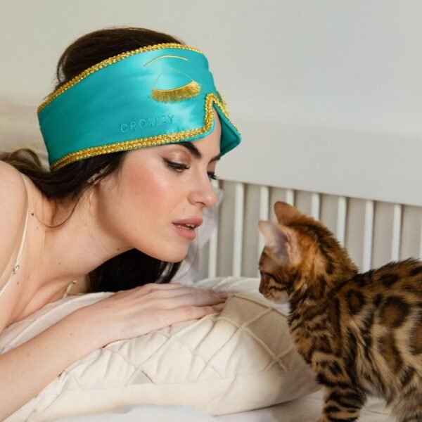 DROWSY Breakfast at Drowsy Silk Sleep Mask – 100% Pure Mulberry Silk, Total Blackout, Ultra-Soft & Skin Hydrating for Beauty Sleep & Relaxation, Fully Adjustable - Image 7