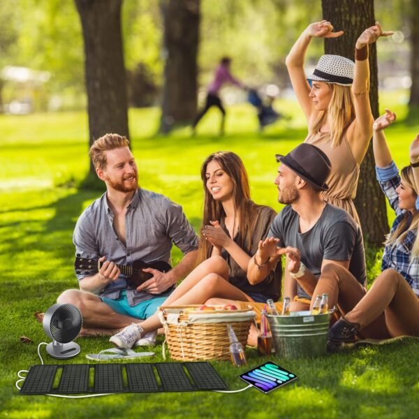 FlexSolar 40W Portable Solar Panel Charger with USB-A/USB-C/DC Outputs for Camera Phones Tablets Power Stations - Waterproof for Outdoor Backpacking Camping RV Boat - Image 4