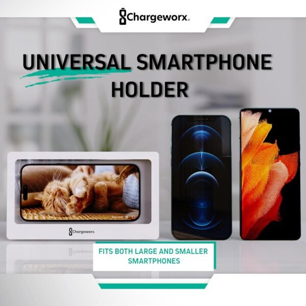 CHARGEWORX Portable Waterproof Shower Phone Holder, Wall-Mountable Smartphone Holder for Bathroom or Kitchen, Touchscreen-Enabled, Anti-Fog Design, Universally Compatible - Image 5