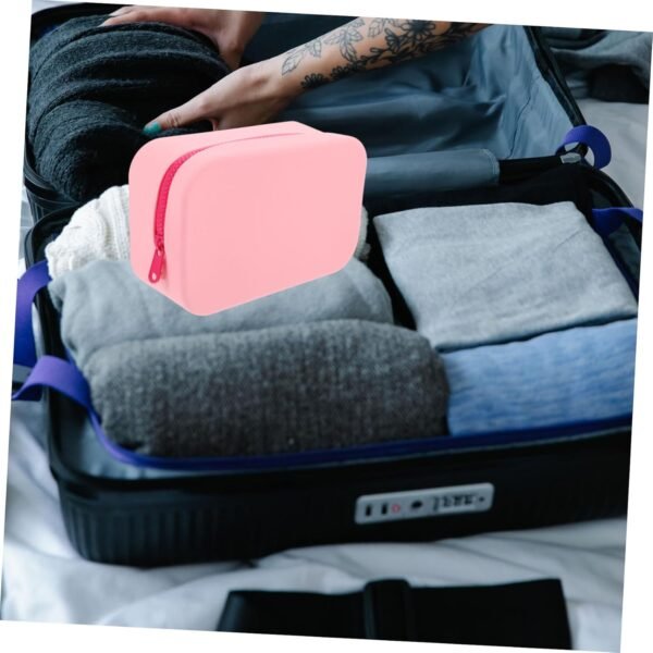 Silicone Makeup Case Large Capacity Toiletry Bag for Women Travel Vanity Organizer Pouch Cosmetic Storage for Brushes Jewelry and Essentials - Image 9
