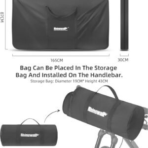Rhinowalk Bike Transport Bag for 29 Inch Wheel Size Mountain Road Bikes – Waterproof Bicycle Travel Case Foldable Carrier Bag for Train Air Travel (29inch-Black)