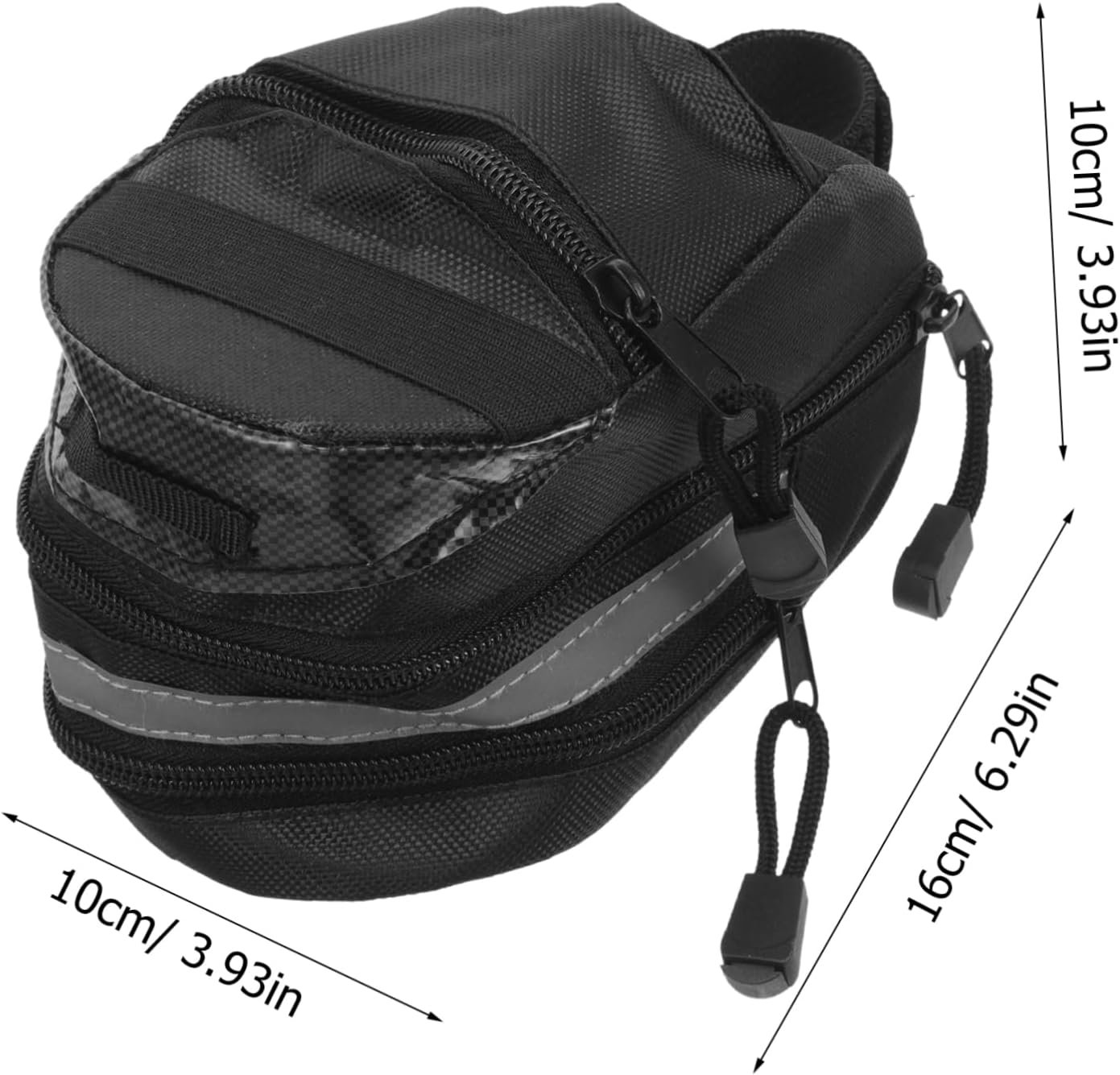 Large Capacity Rear Seat Bag for Mountain and Road Bikes Cycling Saddle Pouch with Reflective Strap Portable Storage for Wallet Easy to Install Under Seat - Image 2