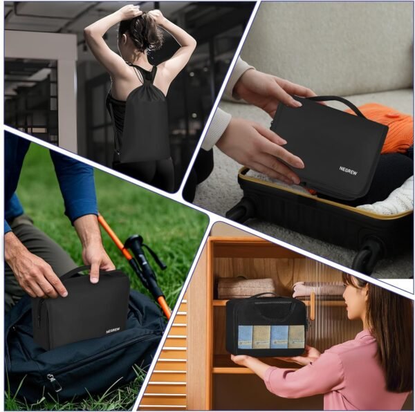 Compression Packing Cubes for Travel, 8 Set Packing Cubes for Suitcases, Breathable Mesh Travel Bags Organizer for Luggage Lightweight Vacation Essentials Accessories (Black) - Image 7