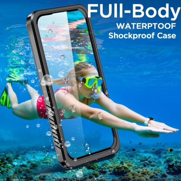 AICase for Samsung Galaxy S25 Edge Case Waterproof, Clear Water Proof Shockproof Snowproof Dustproof Full Body Rugged Transparent Underwater Phone Case with Lanyard Built-in Screen Protector - Image 4