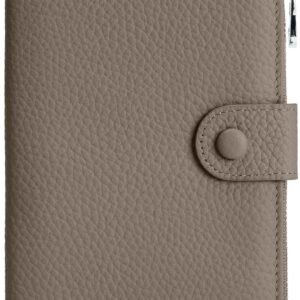 Leather Passport Wallet for Women, Slim RFID Blocking Passport Holder, Compact Travel Wallet with Zippered Coins Pocket and SIM Slots, Ladies Passport Cover