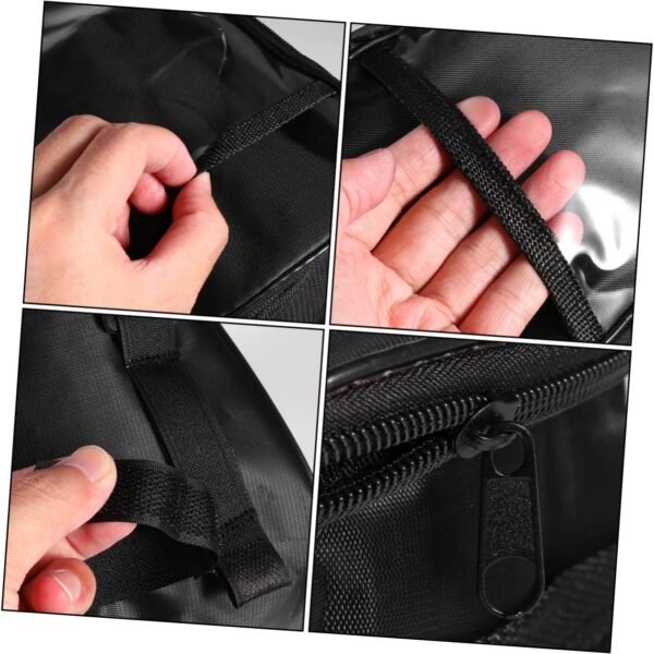 Toyvian Cycling Handlebar Bag with Zipper Capacity Bike Front Frame Pouch for Road Mountain Folding Bikes Easy Installation - Image 3