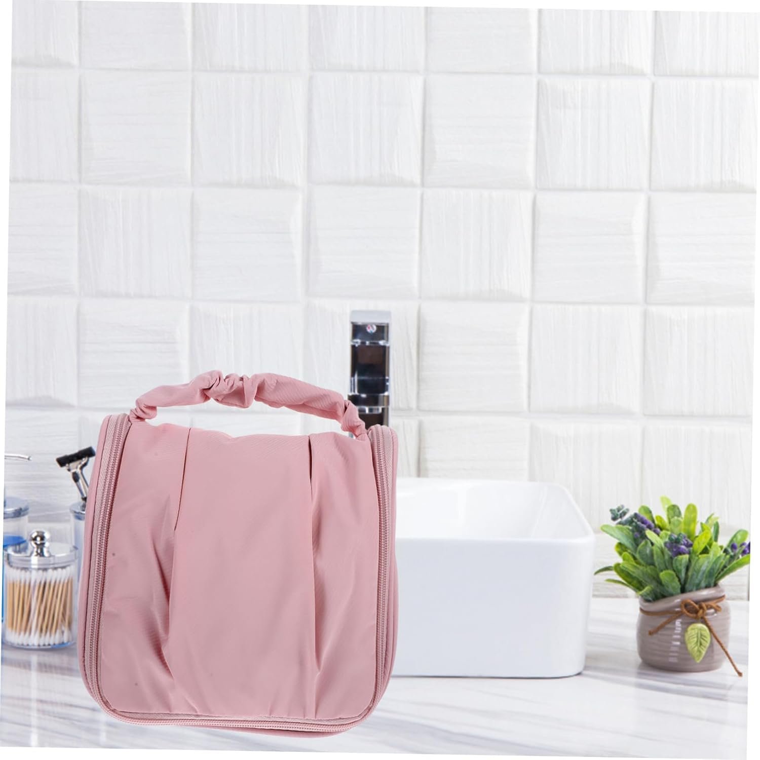 Large Travel Toiletry Bag for Women Cosmetic Organizer with Dry Wet Separation Portable Wash Makeup Bag with Spacious Compartment and Easy - Image 3