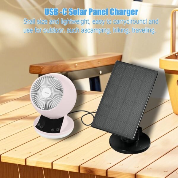 Zivif Solar Panel for Security Camera, 2W Solar Charger with Micro USB & USB-C Port for Rechargeable Battery Camera, with 360° Adjustable Security Mount, Black (2 Pack) - Image 7