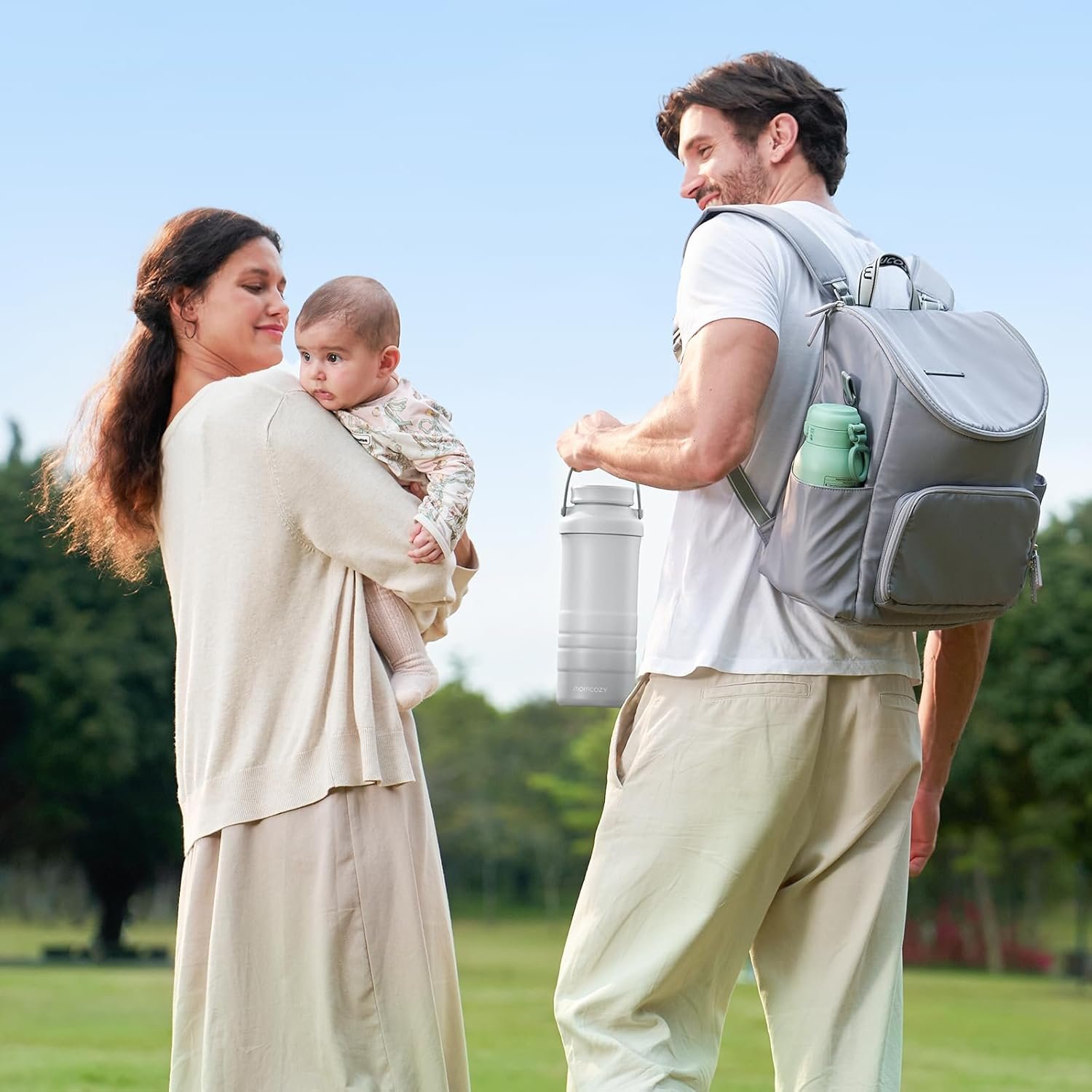 Momcozy 22oz Portable Breast Milk Cooler for Outdoor, Life Saver with 360° Total Cooling for 24 Hours, Larger Capacity Travel Breastmilk Chiller with 2pcs Baby Bottles for Breastmilk Storage, Cream - Image 8