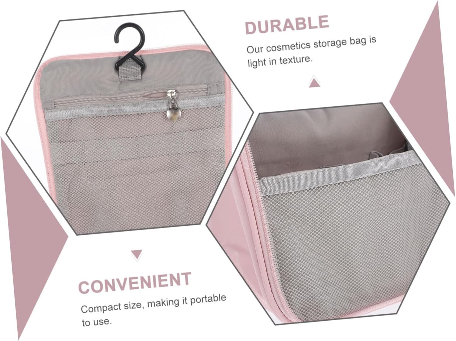 Large Travel Toiletry Bag for Women Cosmetic Organizer with Dry Wet Separation Portable Wash Makeup Bag with Spacious Compartment and Easy - Image 8