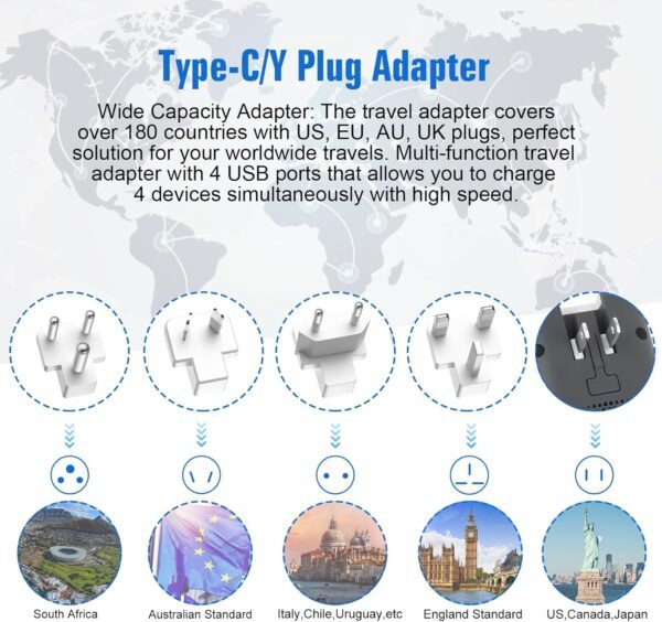 Voltage Converter Us to Europe, 220v to 110v Power Adapter, European Plug Power Converter 2500w, Transformer for Curly Hair Dryer, Travel Adapter Worldwide Step Down， - Image 6
